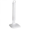 Lámpara de escritorio LED blanca regulable con cargador de teléfono inalámbrico