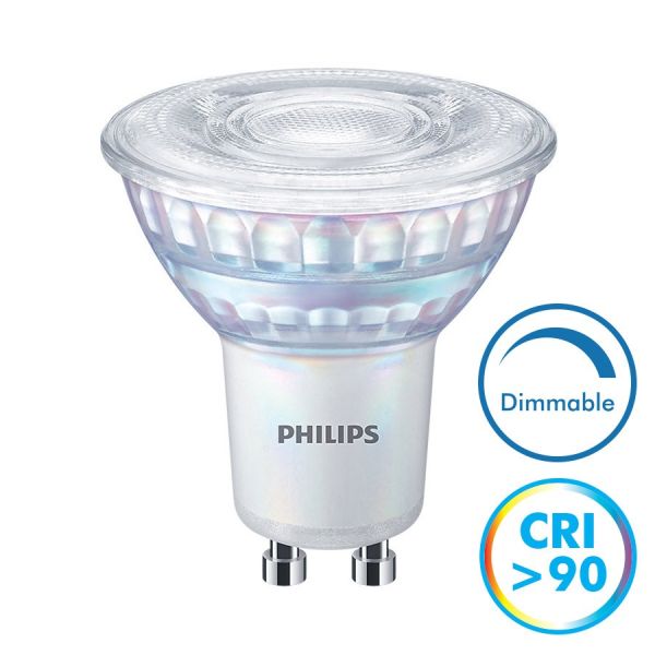 Ampoule LED GU10 Dimmable CRI90 6.2W 5750 Lm Eq 80W MASTER