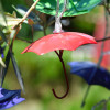 Guirlande solaire 10 décorations Parapluie Blanc Chaud