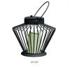 Lamp triangular solar Led RIO with a candle oscillating H16 cm