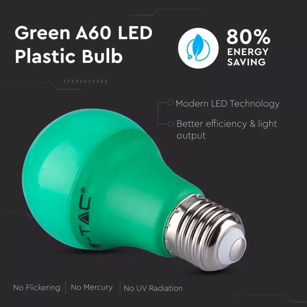 Ampoule LED E27 9W Verte