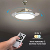 Ventilatore a soffitto con luce led 15W e telecomando