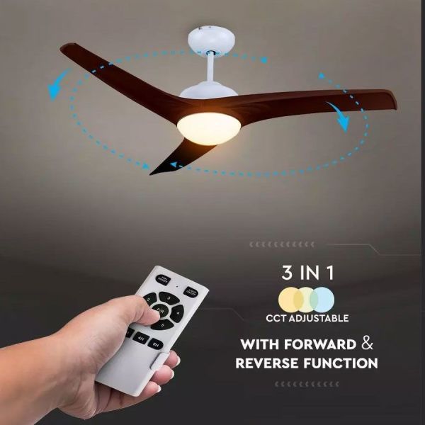 Ventilatore da soffitto con luce led 16W e telecomando