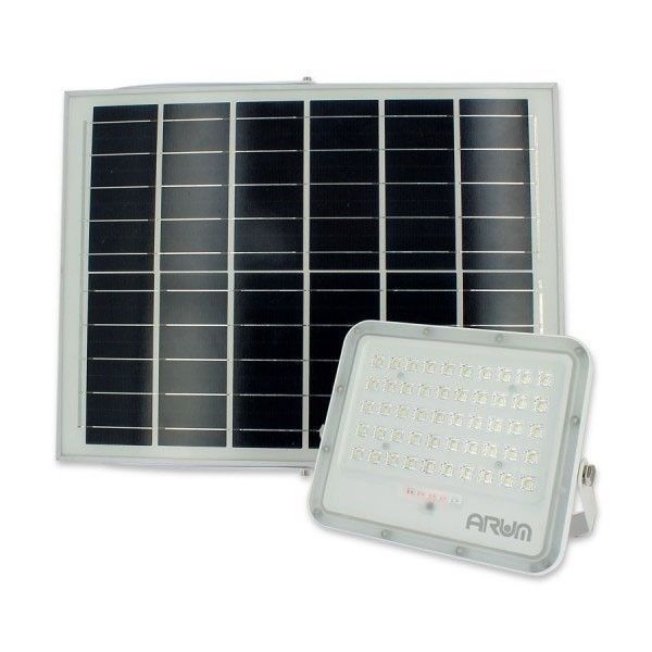 Proyector Solar LED MENDOZA 50W Eq 200W con Panel Solar y Control Remoto