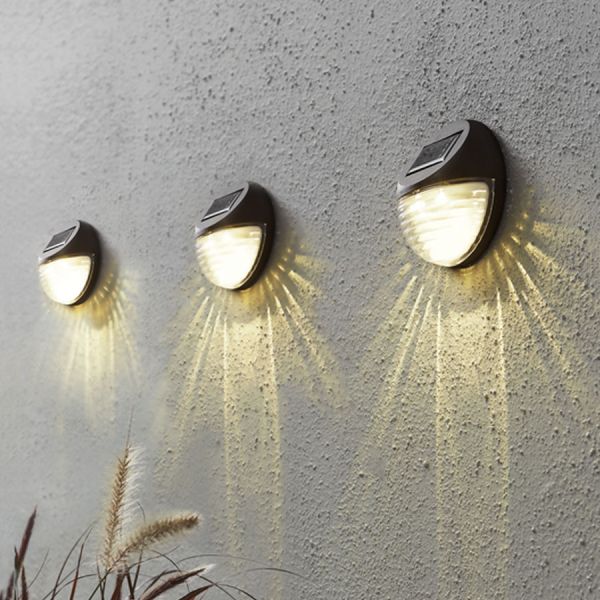 3 Solar Wall Lights Markers Warm White, Warm White Outdoor Solar Wall Lights