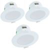 Set of 3 LED Downlights WAVE CCT 8W BBC Dimmable 3 Shades