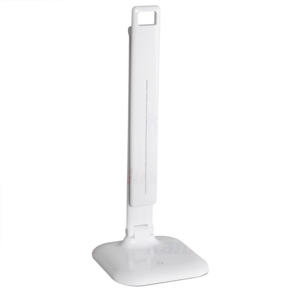 Lámpara de escritorio LED blanca regulable con cargador de teléfono inalámbrico