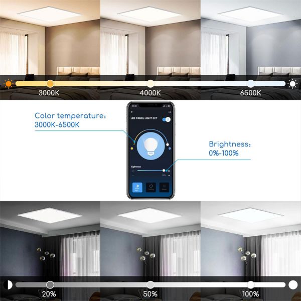 Smart WiFi LED Panel CCT Downlight 32W 60 x 60cm