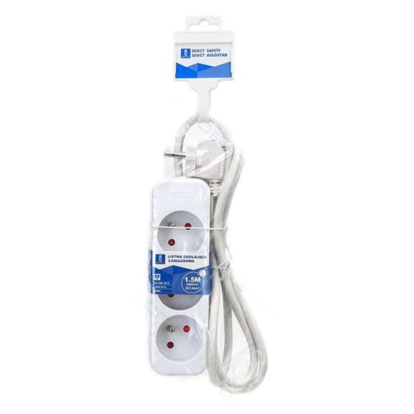 Cable power strip 3 sockets 150 cm
