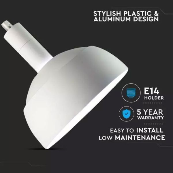 Lámpara colgante de interior DESIGN blanca con pantalla de aluminio E14