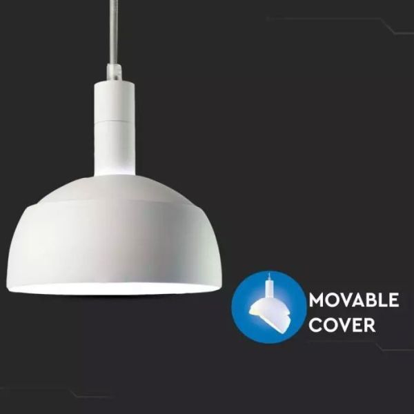 White DESIGN interior pendant lamp with E14 Aluminum Shade