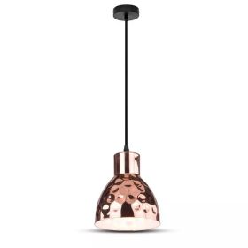 Indoor pendant light metal hammered copper bulb E27