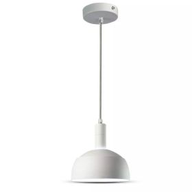 Lampada a sospensione per interni DESIGN bianca con paralume in alluminio E14
