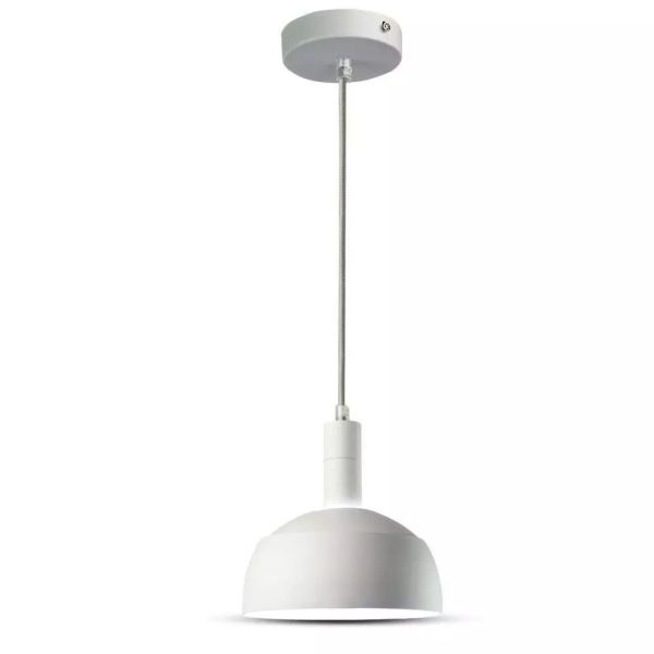 Lámpara colgante de interior DESIGN blanca con pantalla de aluminio E14