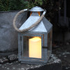 Lantern candle 32cm LED ZINK