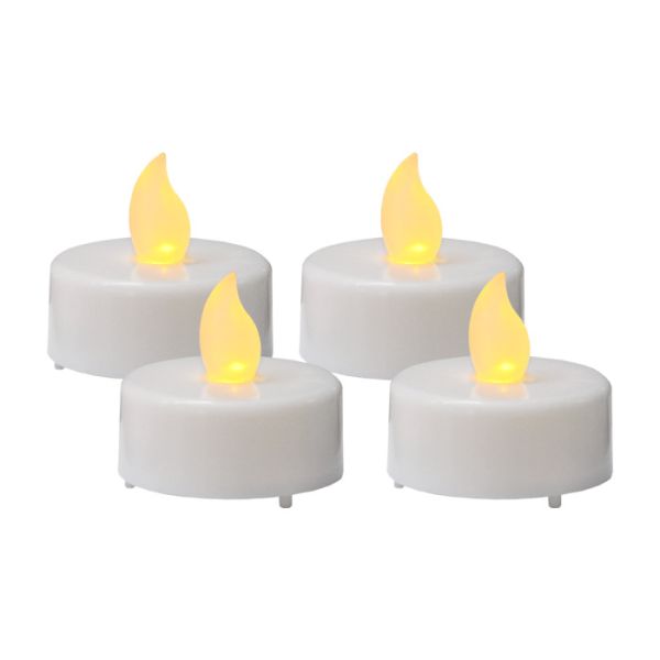 4 velas LED Calentamiento de platos con pilas