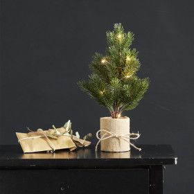 LED Christmas tree 35cm with its jute bag