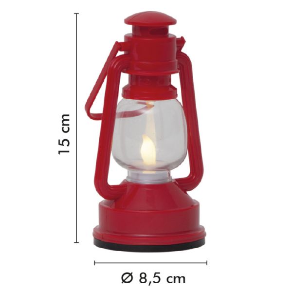 Linterna LED roja con batería 15 cm