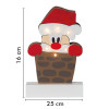 Deko Weihnachtsmann FREDDY Holzlicht 6 warmweiße LEDs 25cm