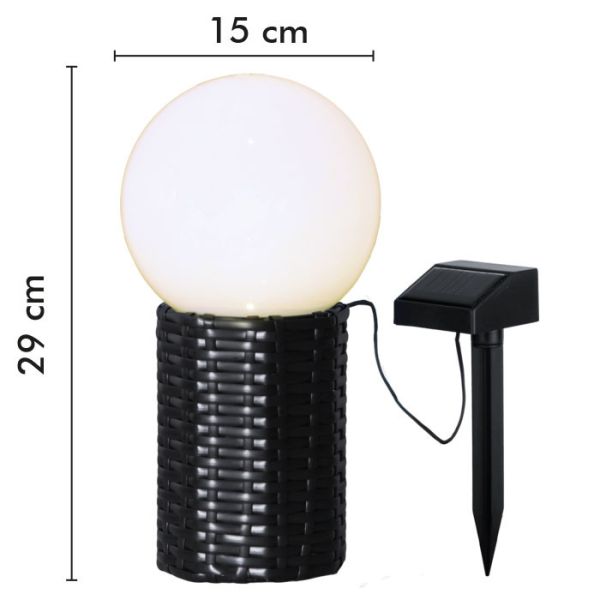 Lampe LED RATTAN Globe 29cm