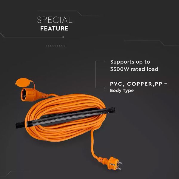 Extension cord 15 meters Orange IP44