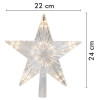Cresta de estrella LED para árbol de Navidad con batería