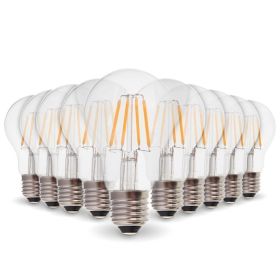 Set di 10 lampadine LED E27 4.9W Filamento eq. 40W bianco caldo 2700K