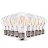 Set of 10 LED bulbs E27 4.9W Filament eq. 40W warm white 2700K