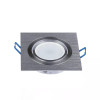 Soporte de foco empotrable LED cuadrado ajustable Acero cepillado D91
