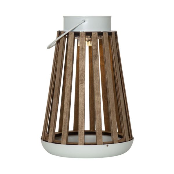 CALABRIA LANTERN Lámpara de mesa o colgante solar LED Wood Outdoor