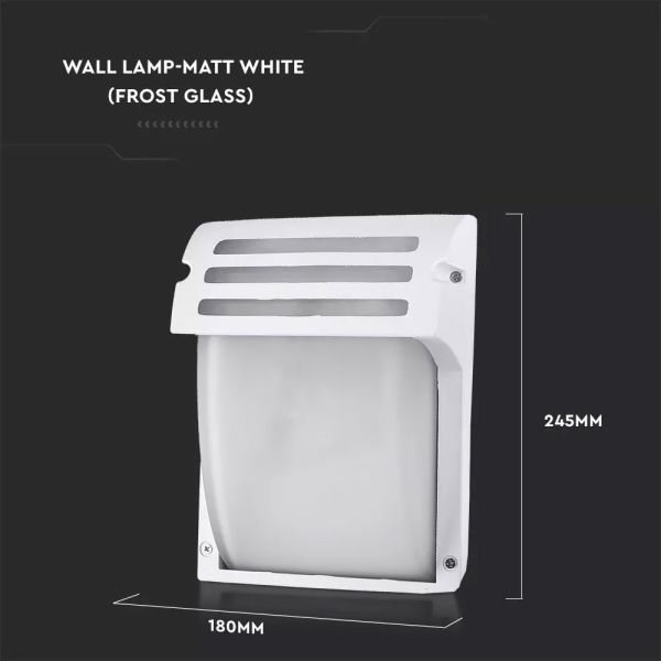 E27 outdoor wall light IP44 Matt White