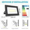 Lot of 10 LED floodlights 50W IP65 outdoor