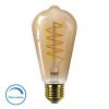 LED-Lampe PHILIPS MASTER Value E27 ST64 Filament 4W Bernstein Dimmbar