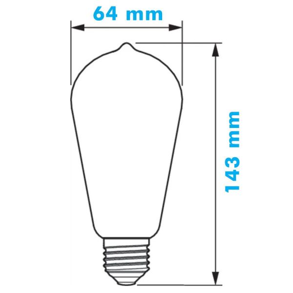 Bombilla LED PHILIPS MASTER Value E27 ST64 filamento 4W Ámbar Regulable