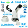 Set of 20 Fixed Recessed Spotlights White GU10 CASTEL UGR BBC RT2012 Low Luminance with GU10 230V 7W Bulb