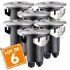 Set of 6 recessed spotlights IP67 CANYON PRO STAINLESS STEEL 304 GU10 + automatic connector