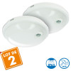 Set of 2 Portholes or Ceiling LED PERRY Outdoor IP65 Round 20W Eq 120Watts Sensor