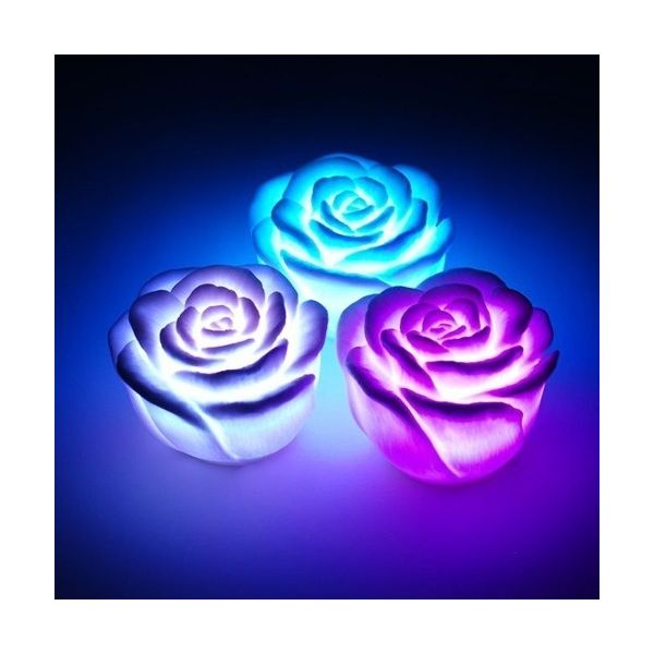 Conjunto de 3 rosas brillantes RGB