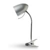 Clamp desk lamp silver color E27