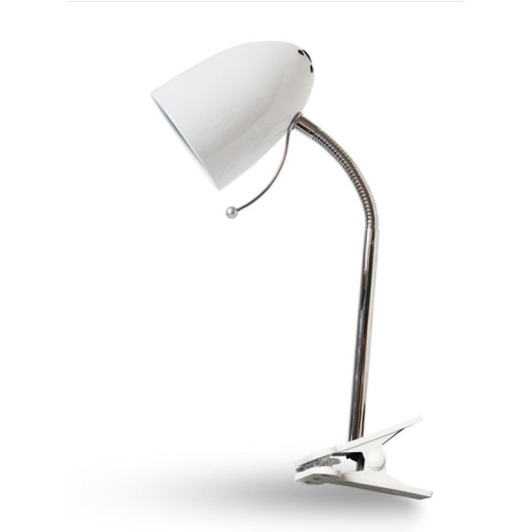 Clamp desk lamp white color E27