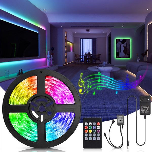 LED Ribbon Pack 3 Meter 30L/M 24W RGB mehrfarbig Musikalische Synchronisation IP65