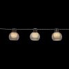 Guirlande solaire de 10 ampoules LED Blanc Chaud avec Globe en Verre Smoky