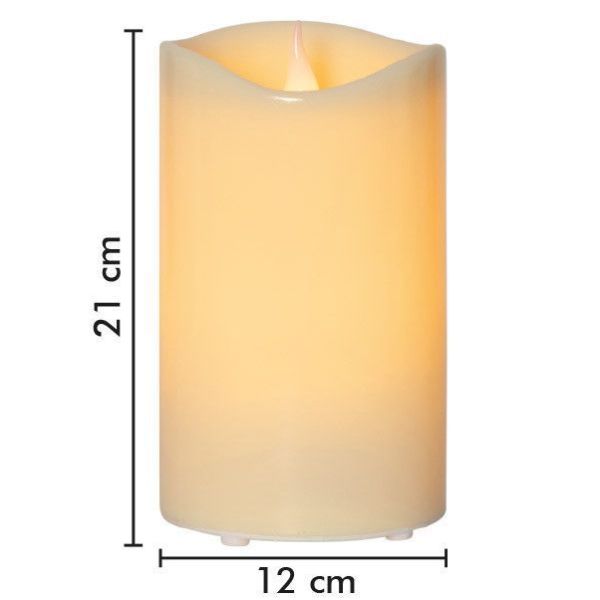 Large outdoor LED candle 21 cm with timer
