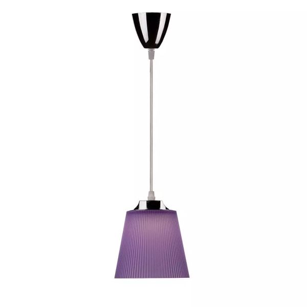 7W Chrome and Purple LED Indoor Pendant Natural White