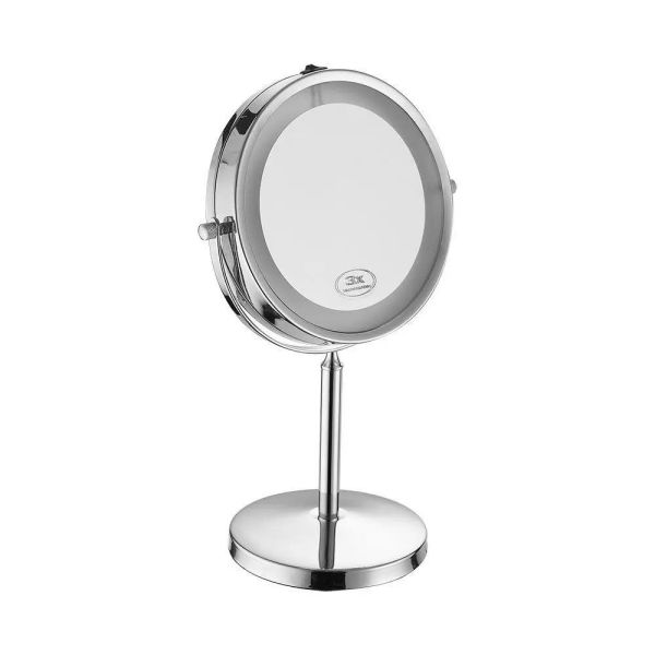Ce Miroir est normal d'un coté et grossis en x3 de l'autre, il est équipé d'un halo lumineux de 3W.