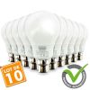 Set of 10 LED bulbs B22 9W eq 60W 806lm - Refurbished
