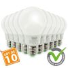 Set of 10 LED bulbs E27 9W eq 60W 806lm - Refurbished