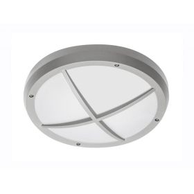 Round waterproof ceiling light SILVER 2xE27 IP65