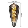 LED-Lampe E27 Filament 4W Dimmbares Rauchglas