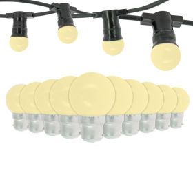 Guinguette Garland Professionale 10 Lampadine LED B22 1W Bianco Caldo 10 metri Interconnesse
